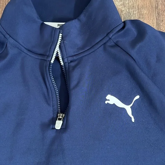 Mens Puma 1/4 Zip Sweater - Picture 2 of 4